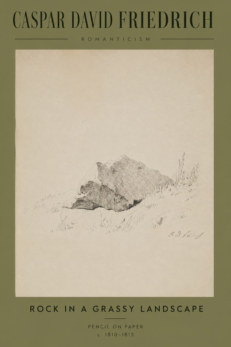 Caspar David Friedrich Rock Study No4 - Póster