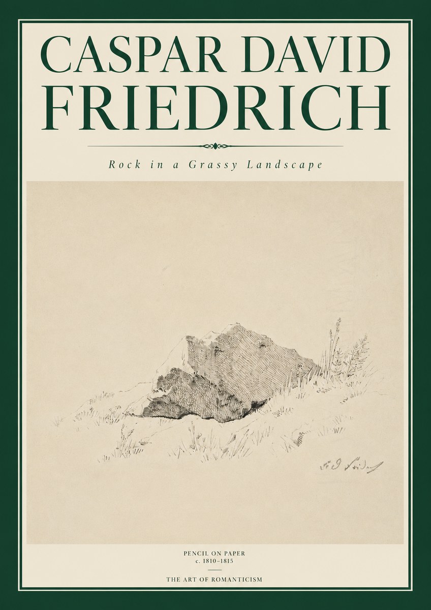 Caspar David Friedrich Rock Study No6 - Póster