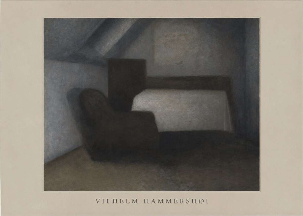 Vilhelm Hammershøi Interior, Strandgade 30 III No4 - Póster