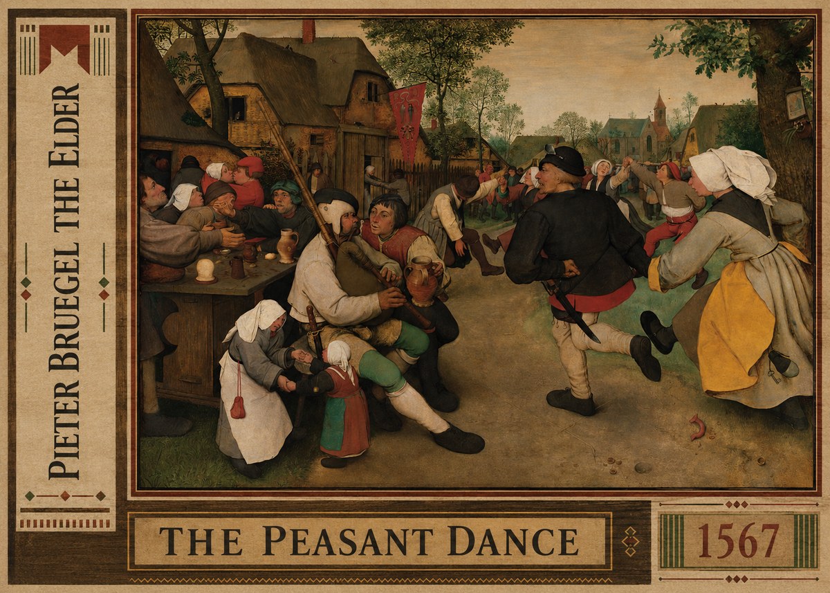 Pieter Bruegel The Peasant Dance II No2 - Póster