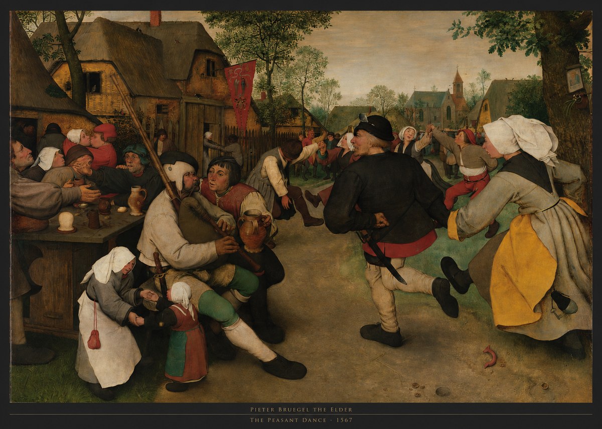Pieter Bruegel The Peasant Dance II No5 - Póster