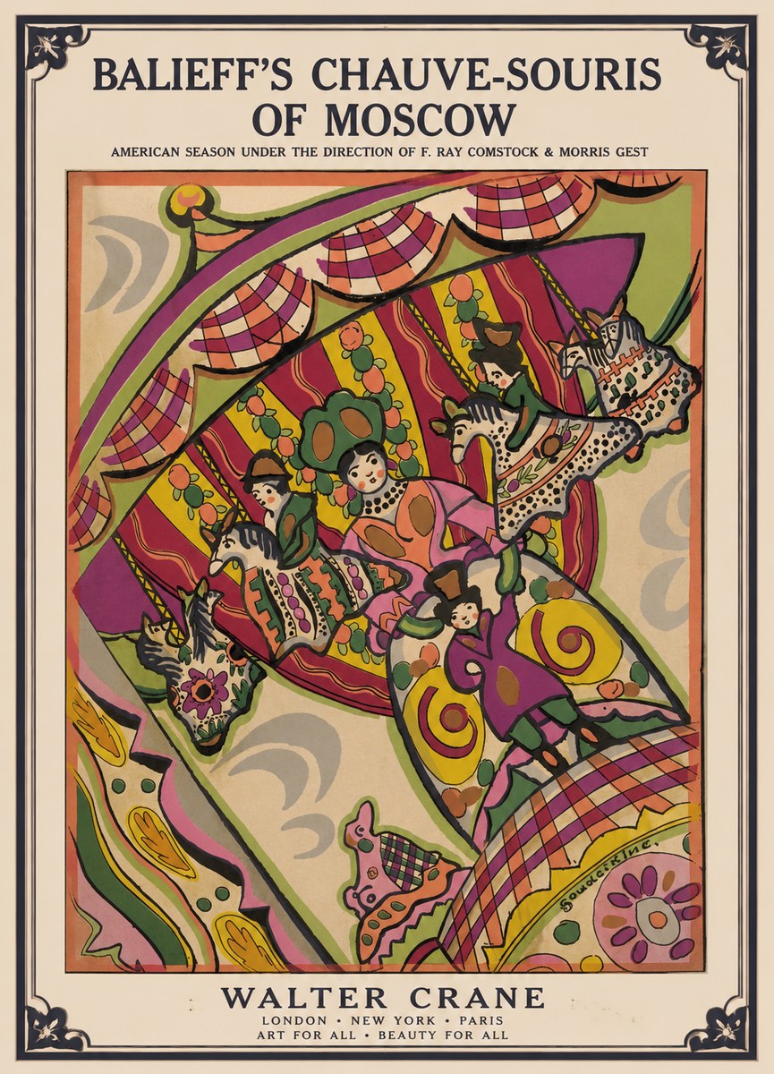 Walter Crane Balieff's Chauve-souris of Moscow No1 - Póster