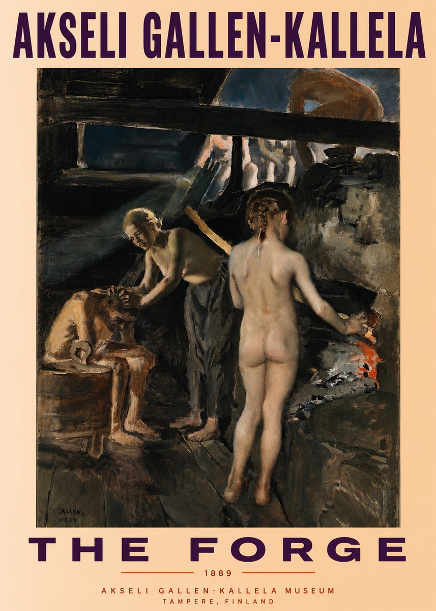 Akseli Gallen-Kallela The Forge No4 - Póster
