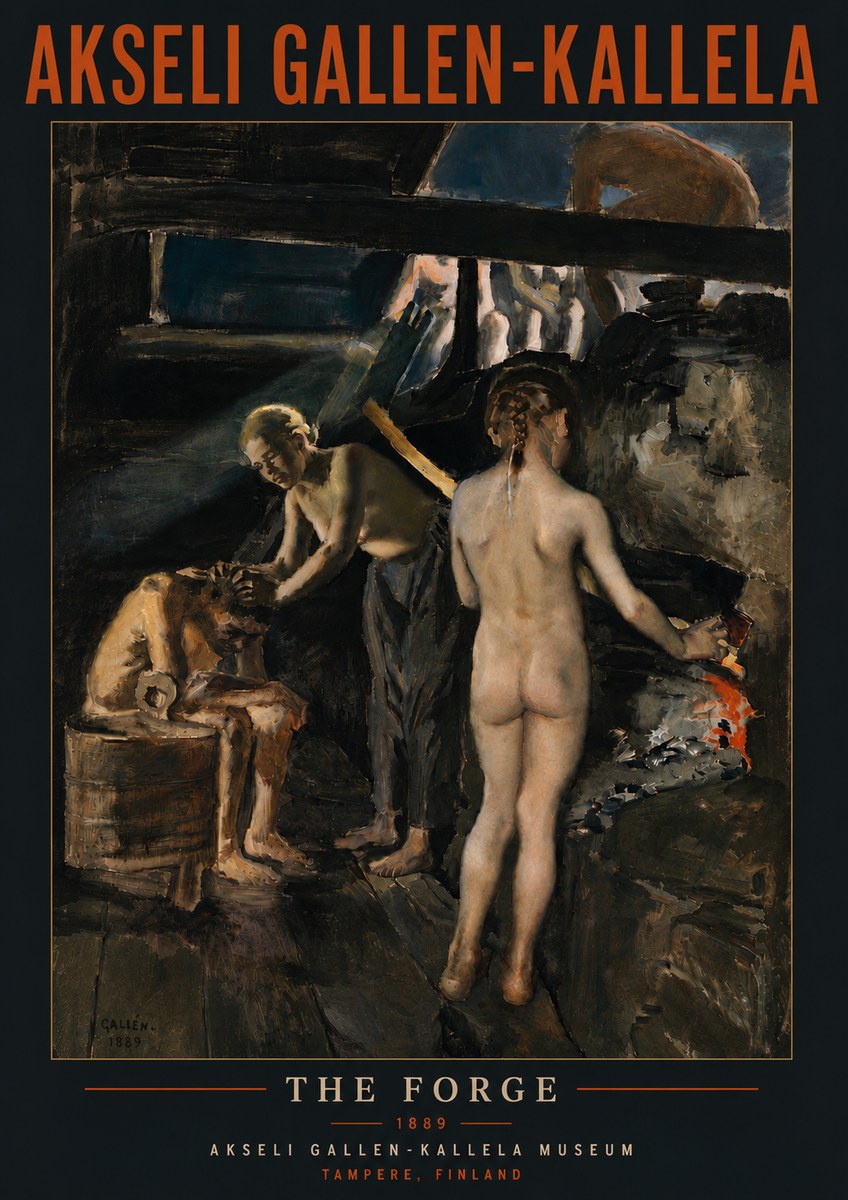 Akseli Gallen-Kallela The Forge No5 - Póster