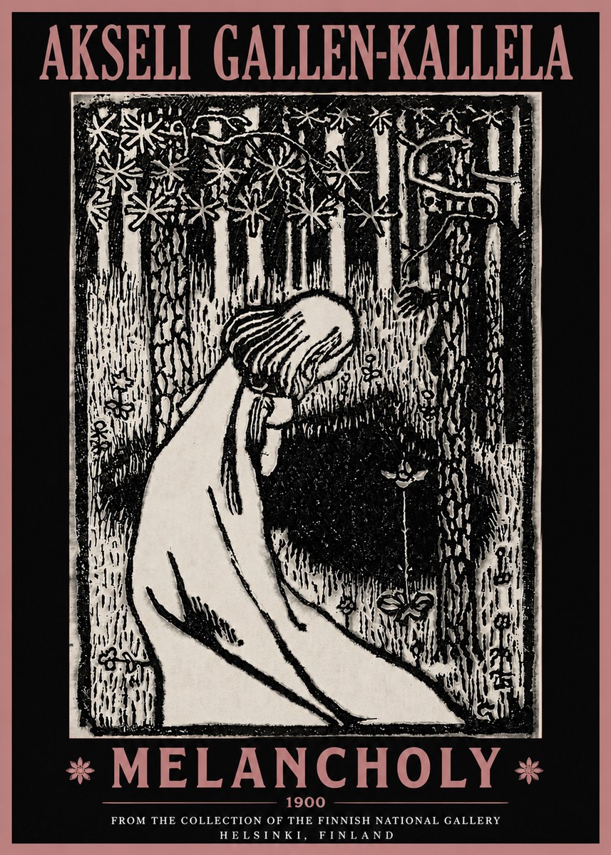 Akseli Gallen-Kallela Melancholy No4 - Póster
