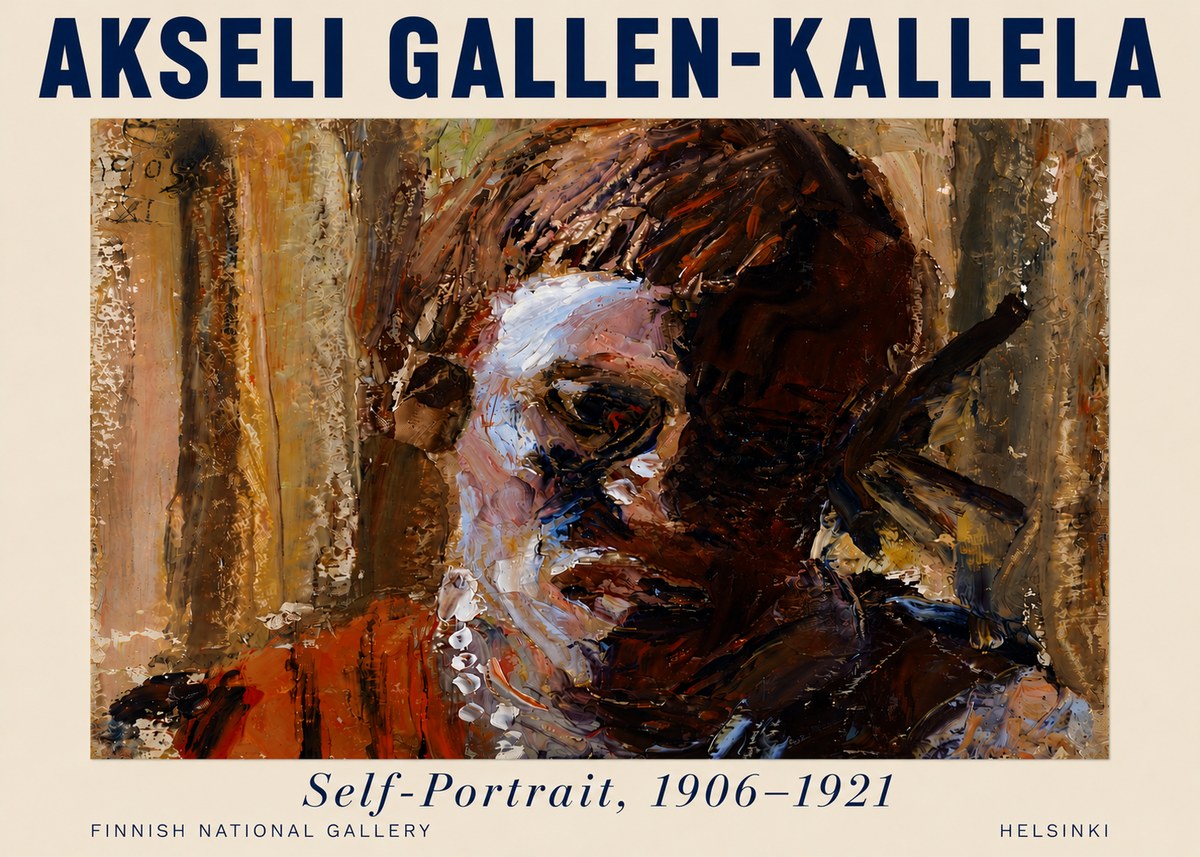 Akseli Gallen-Kallela Self-portrait, 1906-1921 No4 - Póster