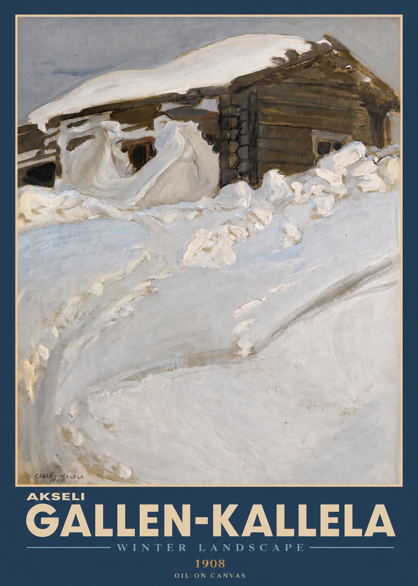 Akseli Gallen-Kallela Winter Landscape II No2 - Póster