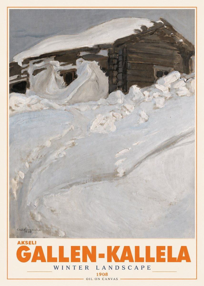 Akseli Gallen-Kallela Winter Landscape II No3 - Póster
