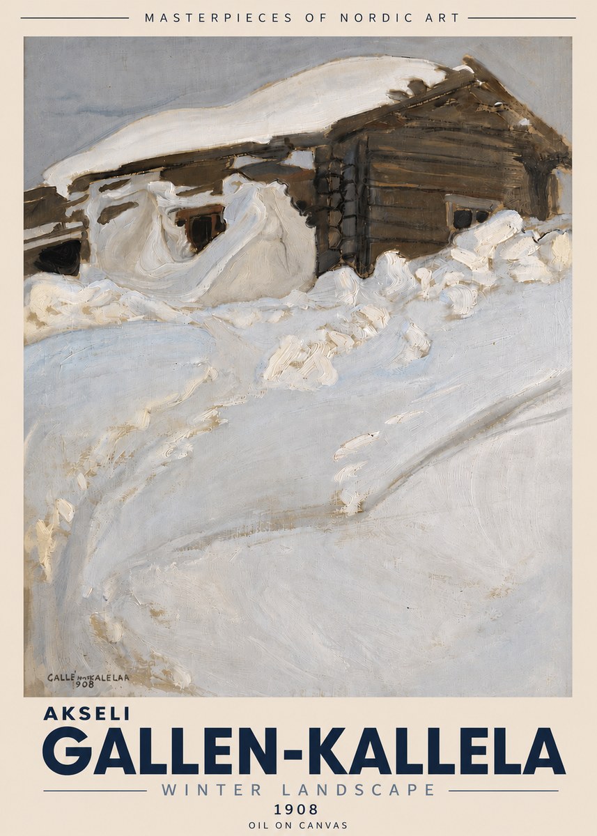 Akseli Gallen-Kallela Winter Landscape II No6 - Póster
