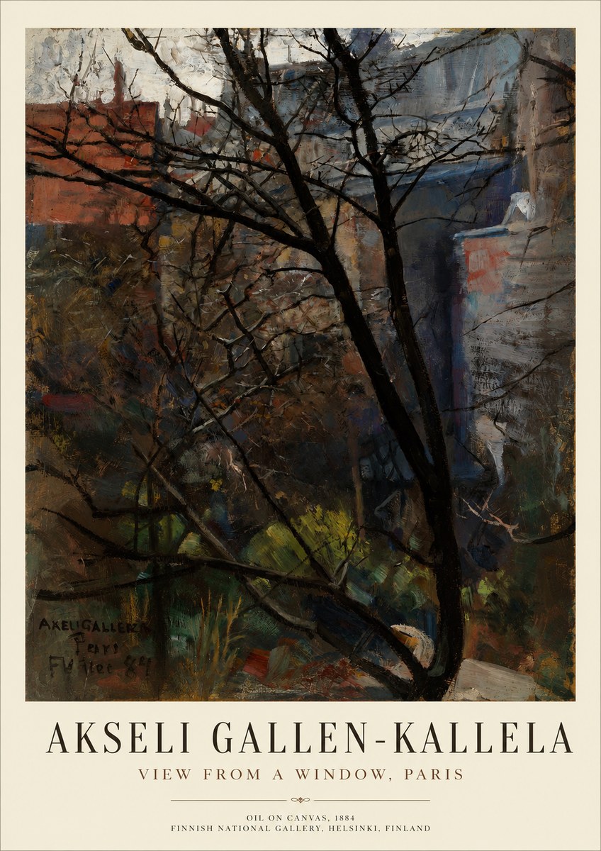 Akseli Gallen-Kallela The Bare Trees, Paris No4 - Póster