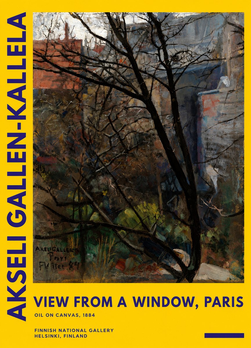 Akseli Gallen-Kallela The Bare Trees, Paris No5 - Póster