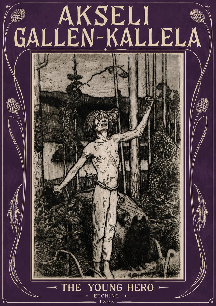 Akseli Gallen-Kallela The Young Hero No5 - Póster