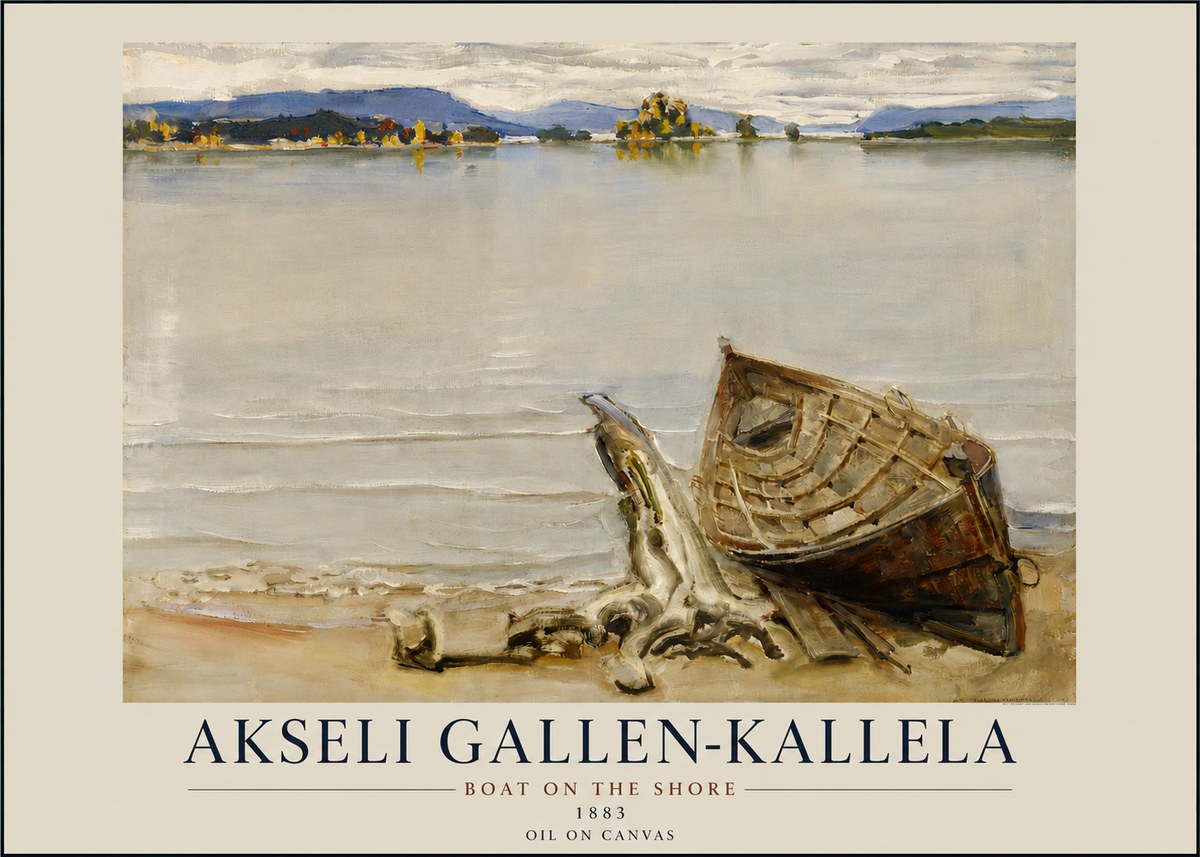Akseli Gallen-Kallela Boat on the Shore No3 - Póster