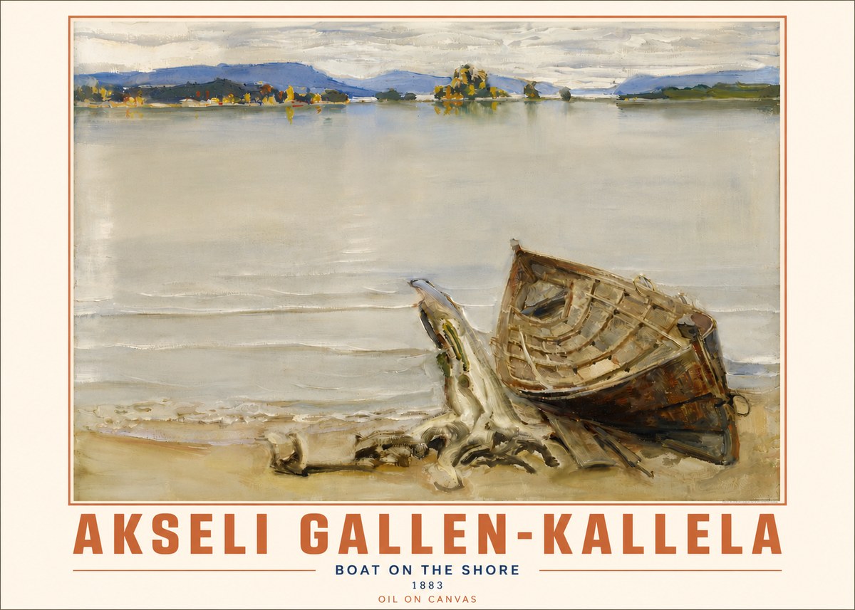 Akseli Gallen-Kallela Boat on the Shore No4 - Póster