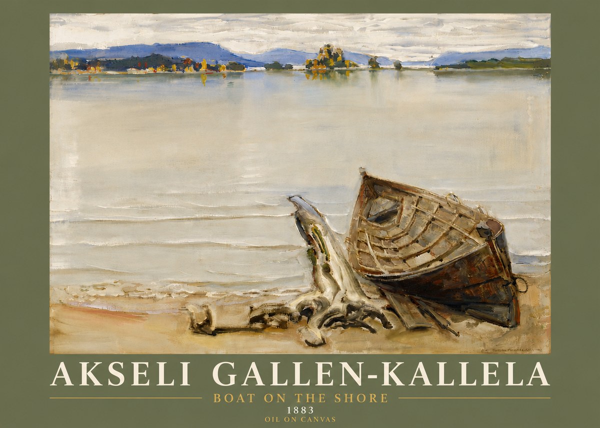 Akseli Gallen-Kallela Boat on the Shore No5 - Póster