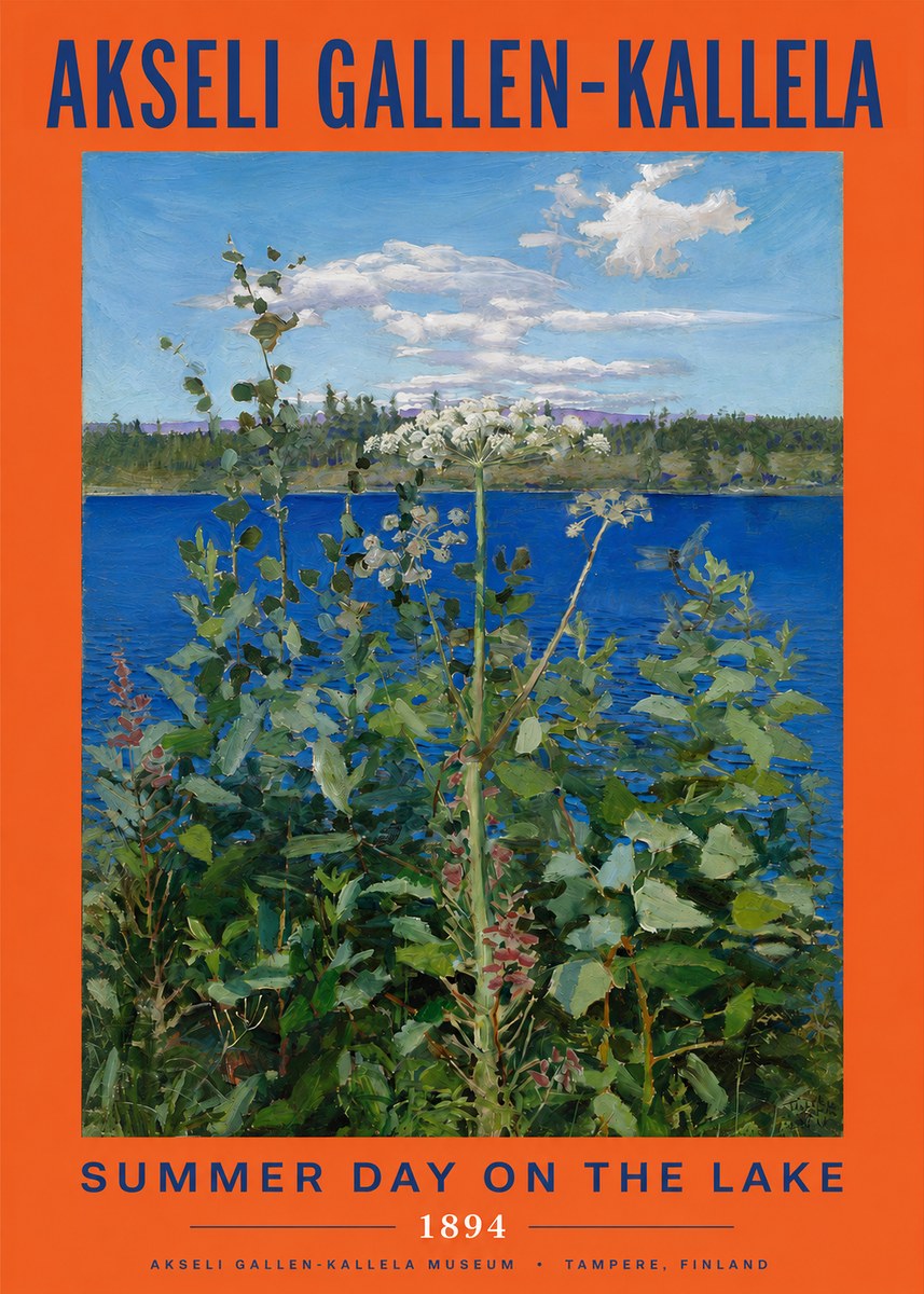 Akseli Gallen-Kallela Summer Day on the Lake No2 - Póster