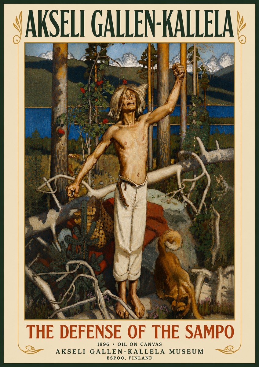 Akseli Gallen-Kallela The Defense of the Sampo No5 - Póster