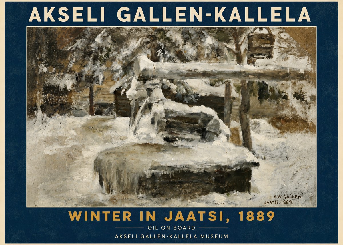Akseli Gallen-Kallela Winter in Jaatsi, 1889 No5 - Póster
