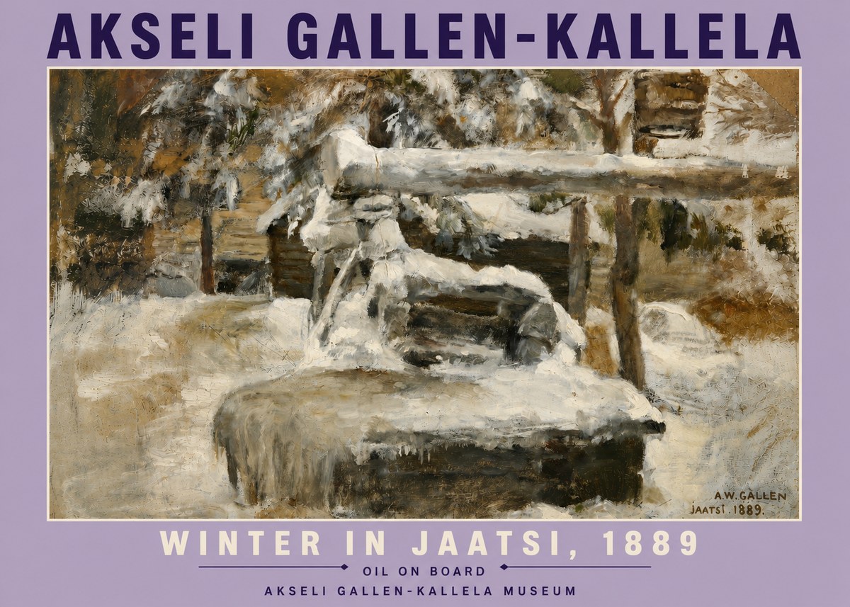 Akseli Gallen-Kallela Winter in Jaatsi, 1889 No6 - Póster
