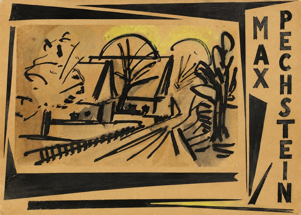 Max Pechstein Abstract Village Landscape No2 - Póster