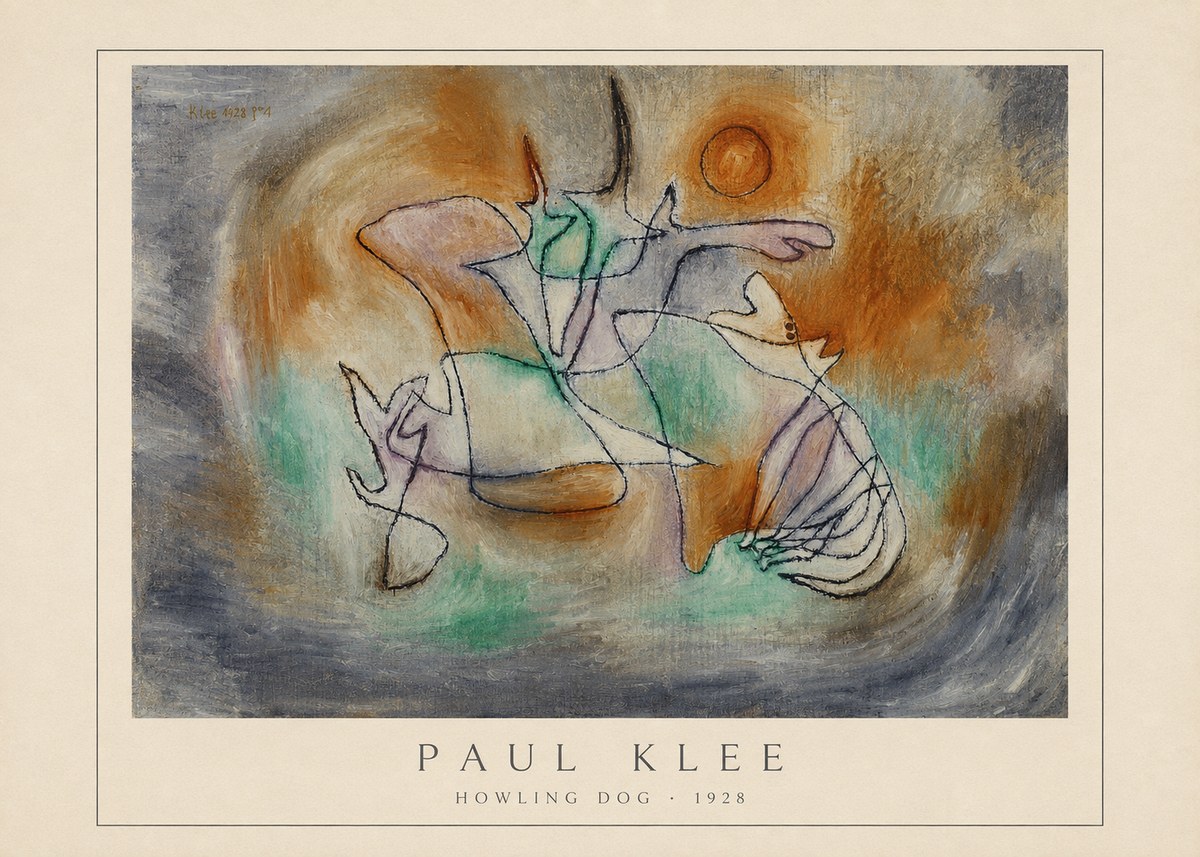 Paul Klee Howling Dog No4 - Póster