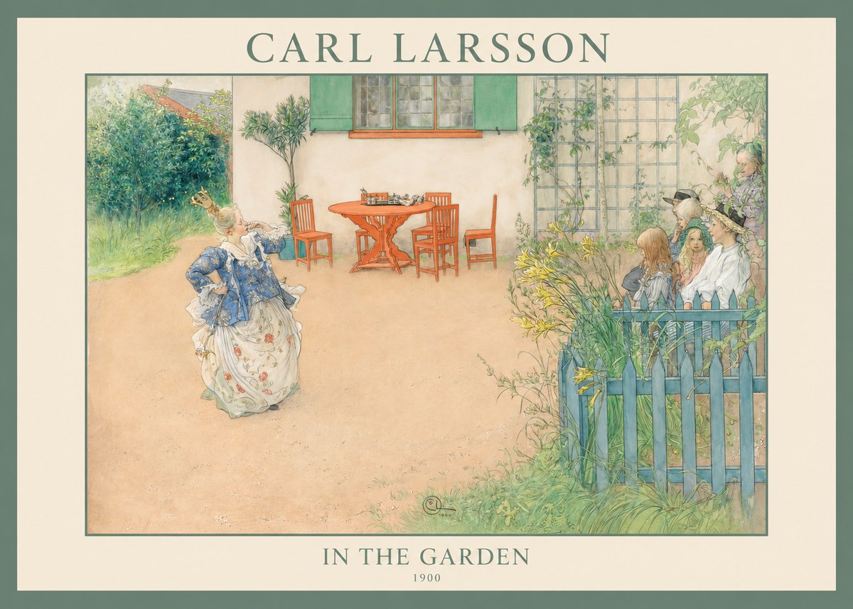 Carl Larsson In the Garden No1 - Póster