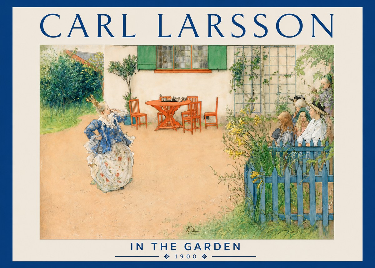 Carl Larsson In the Garden No3 - Póster