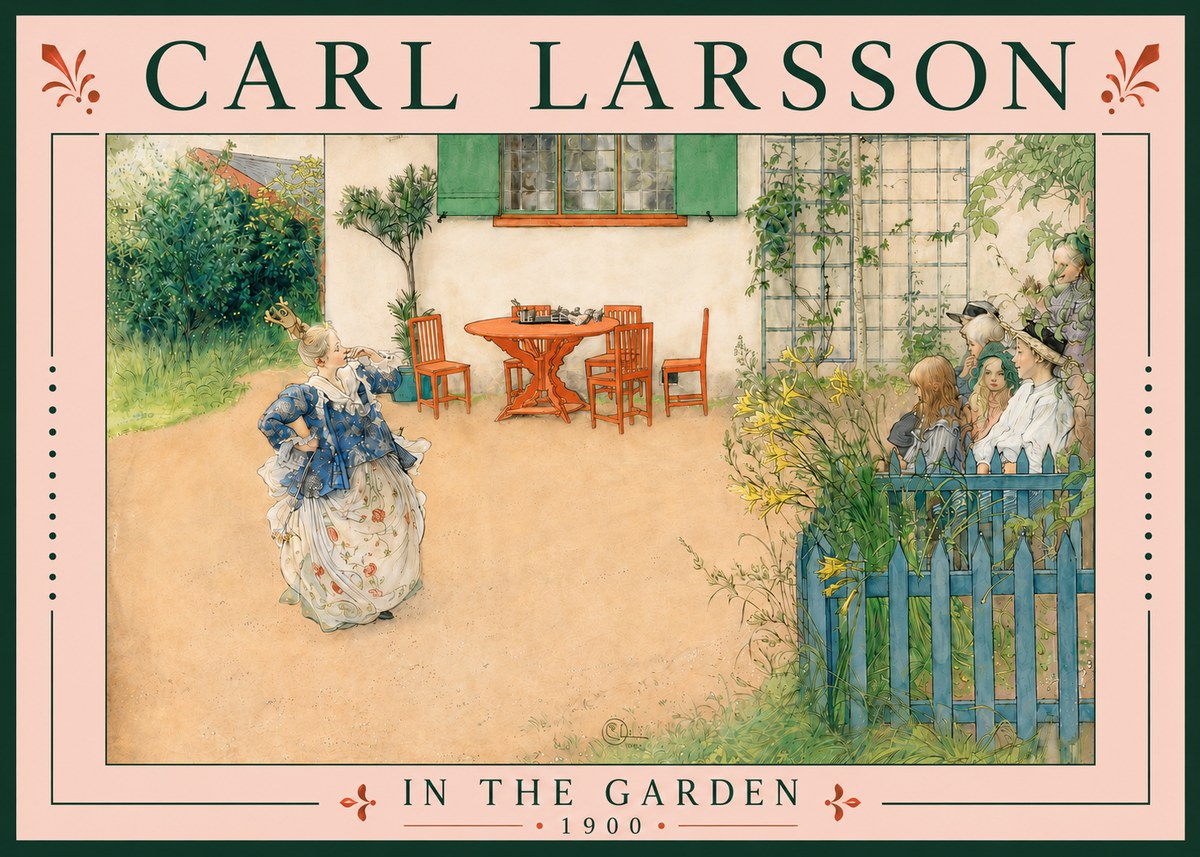 Carl Larsson In the Garden No5 - Póster