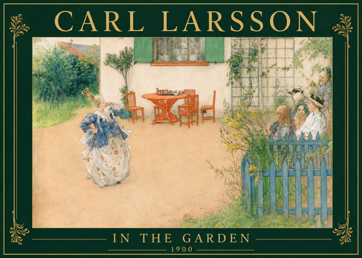 Carl Larsson In the Garden No6 - Póster