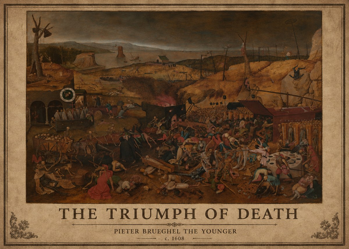 Pieter Bruegel The Triumph of Death II No3 - Póster