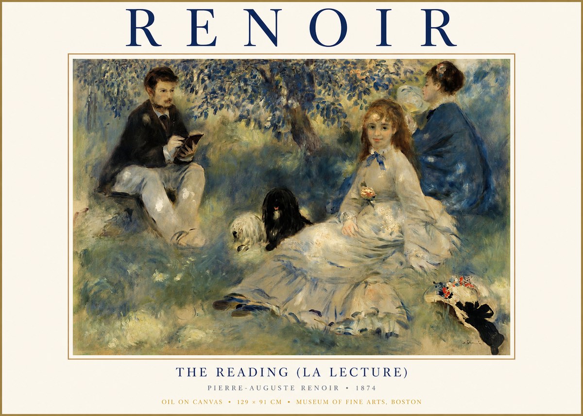 Renoir The Reading (La Lecture) No1 - Póster
