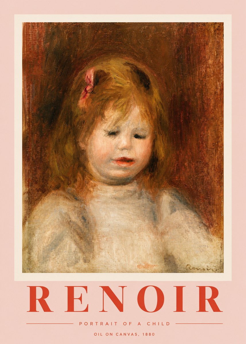 Renoir Portrait of a Child I No2 - Póster