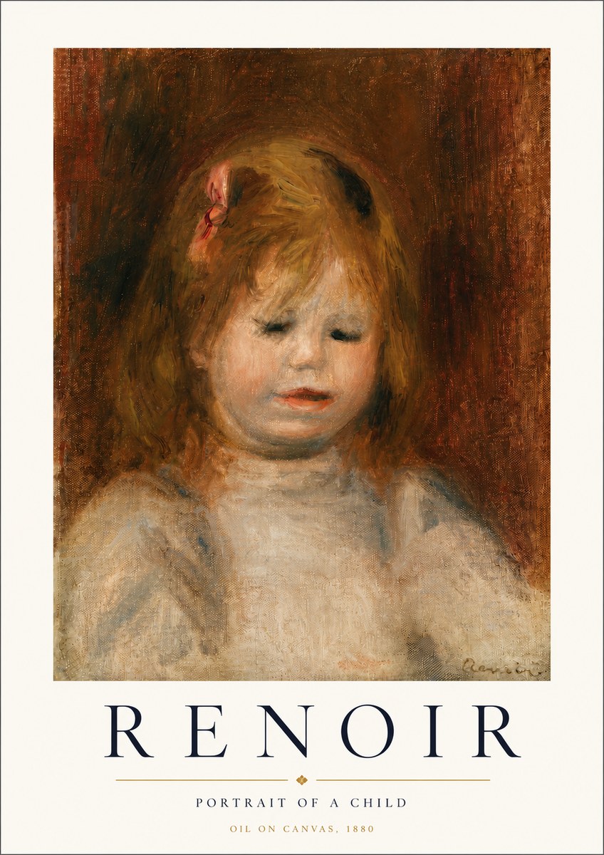 Renoir Portrait of a Child I No3 - Póster
