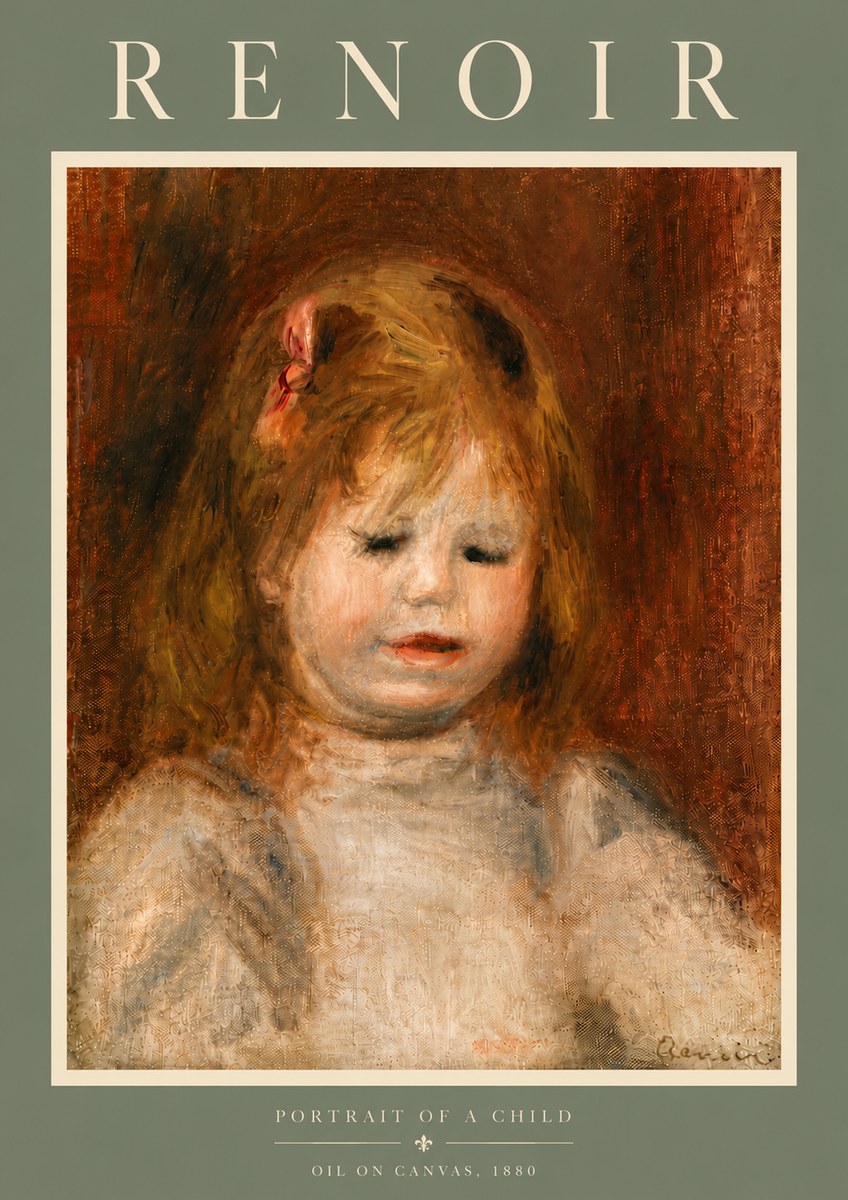 Renoir Portrait of a Child I No6 - Póster