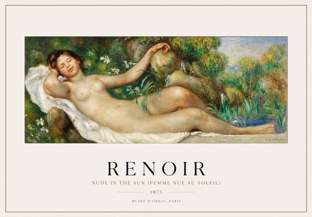 Renoir Nude in the Sun (Femme Nue Au Soleil) No1 - Póster