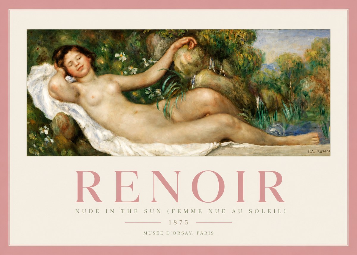 Renoir Nude in the Sun (Femme Nue Au Soleil) No3 - Póster