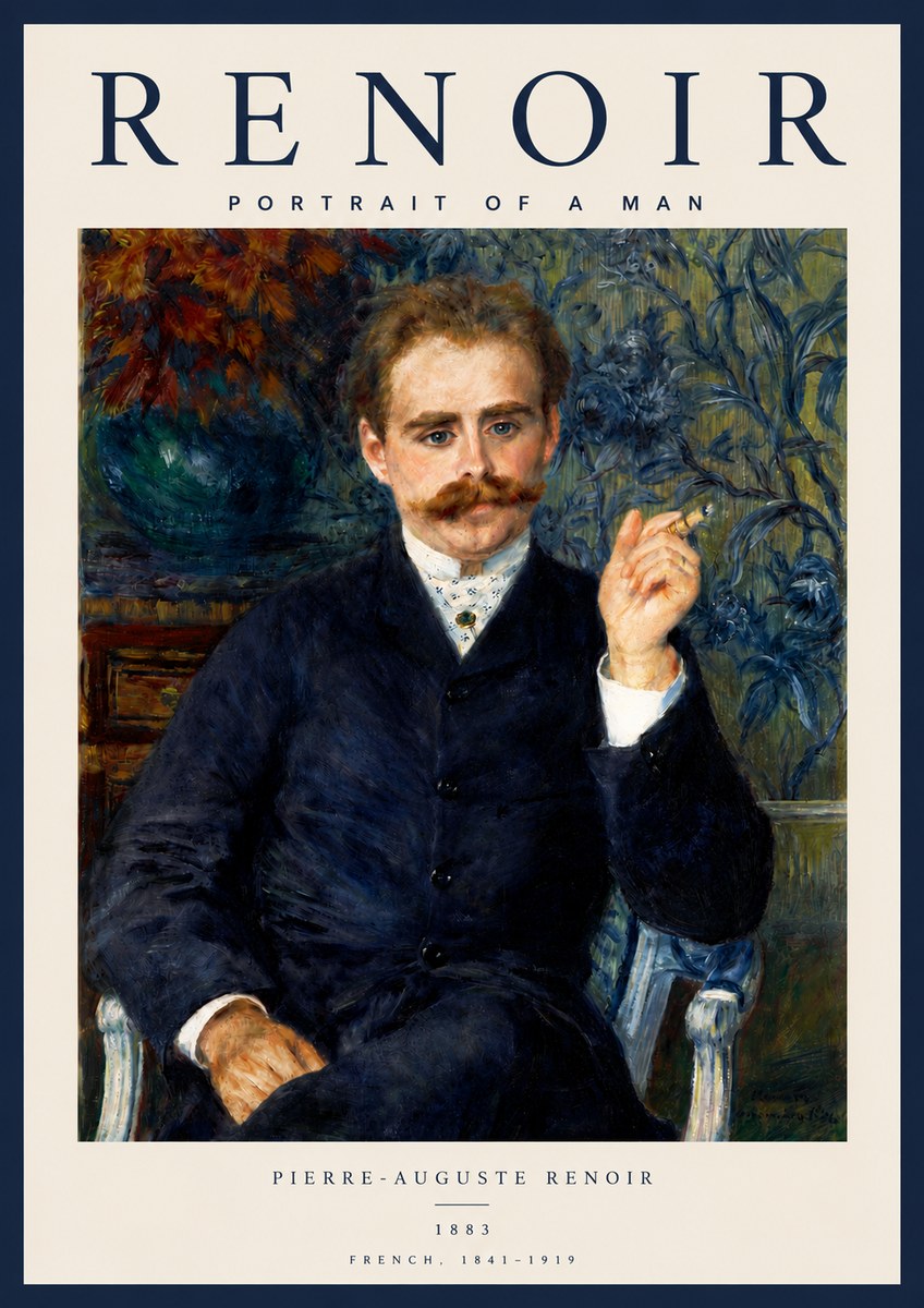 Renoir Portrait of a Man I No4 - Póster