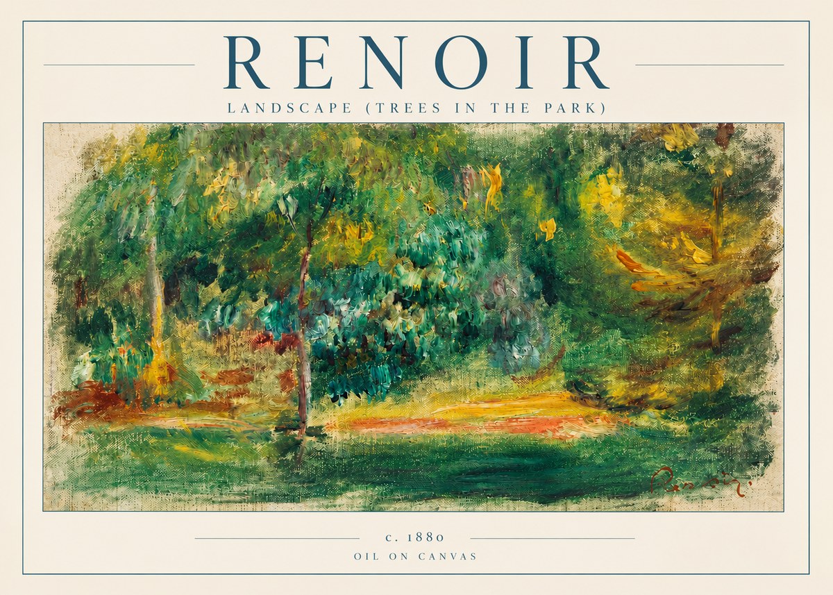 Renoir Landscape (Trees in the Park) No3 - Póster