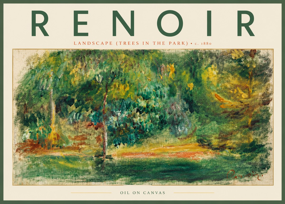 Renoir Landscape (Trees in the Park) No5 - Póster