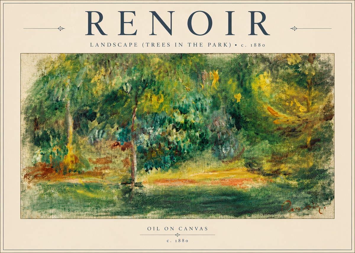 Renoir Landscape (Trees in the Park) No6 - Póster
