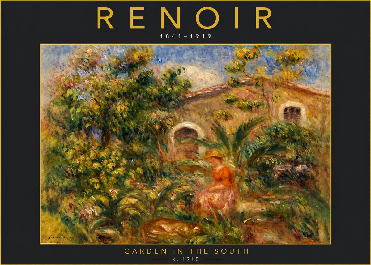 Renoir Garden in the South No6 - Póster