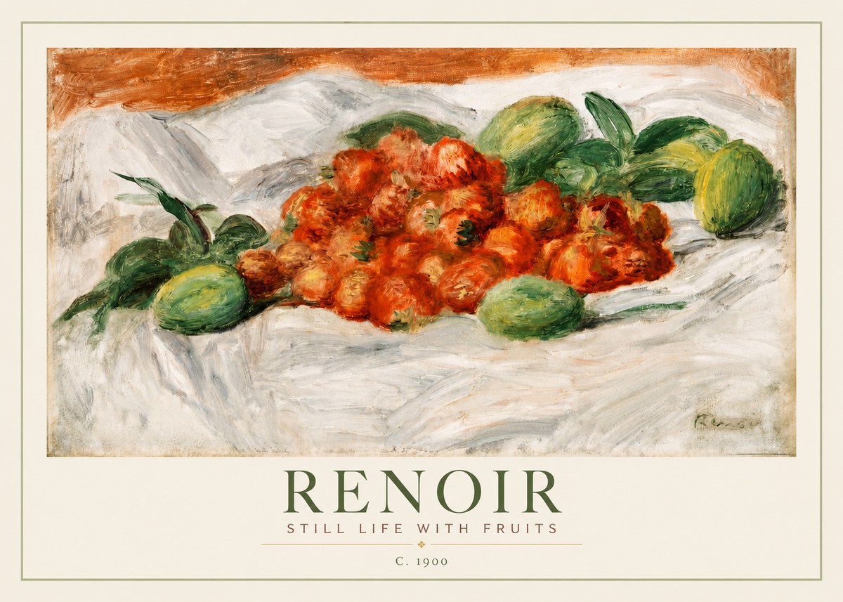 Renoir Still Life with Fruits No2 - Póster