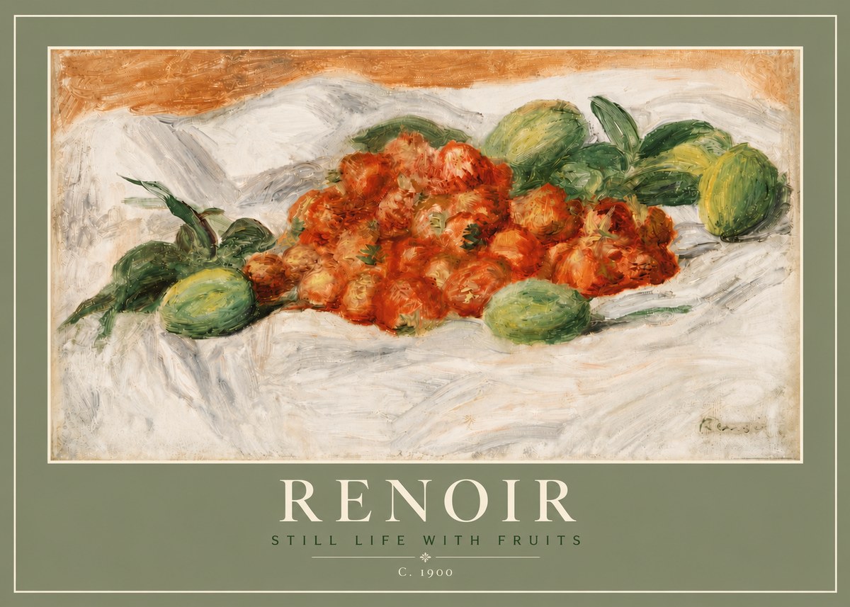 Renoir Still Life with Fruits No4 - Póster