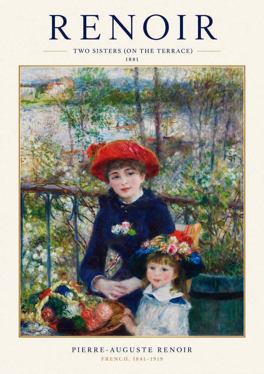 Renoir Two Sisters (on the Terrace) No1 - Póster