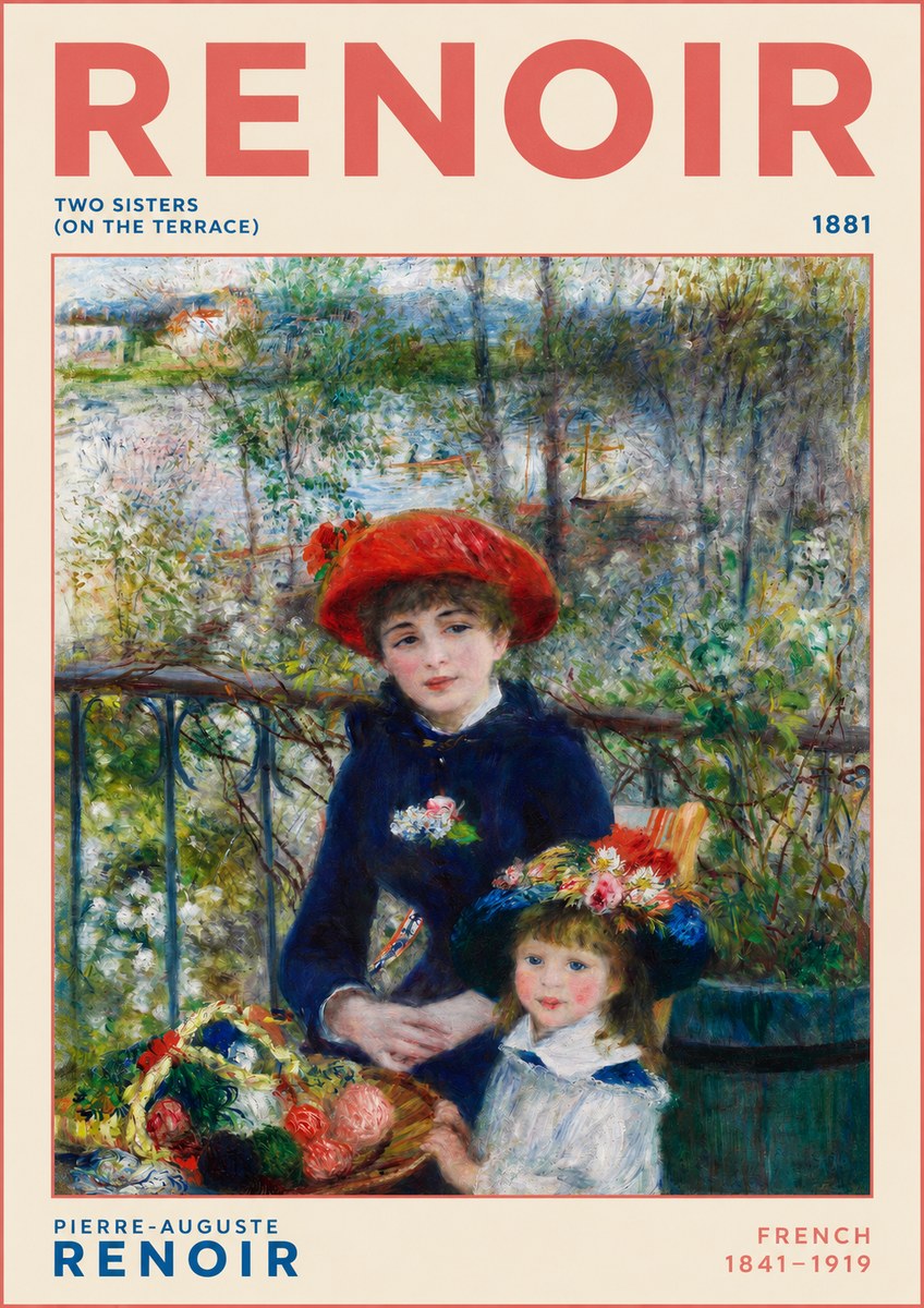 Renoir Two Sisters (on the Terrace) No2 - Póster