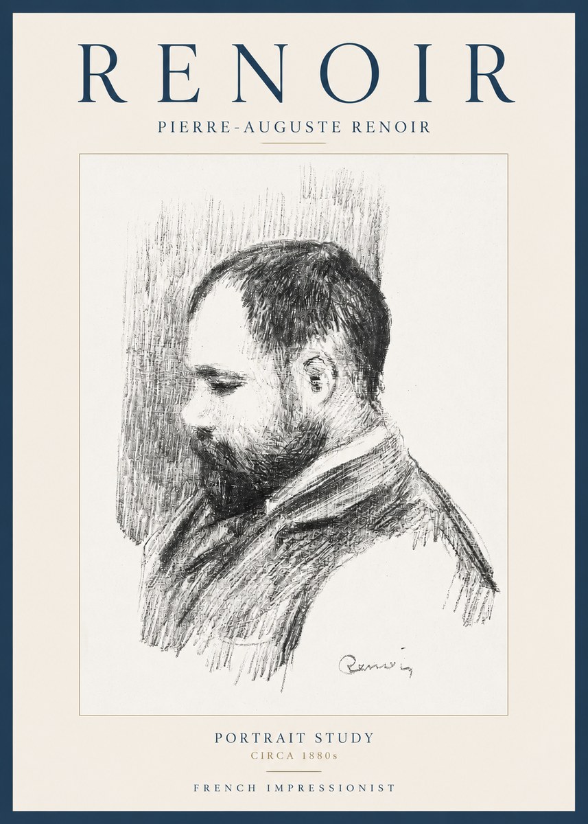 Renoir Portrait Study I No2 - Póster
