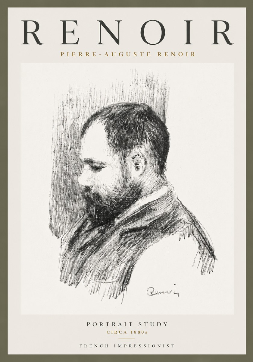 Renoir Portrait Study I No5 - Póster