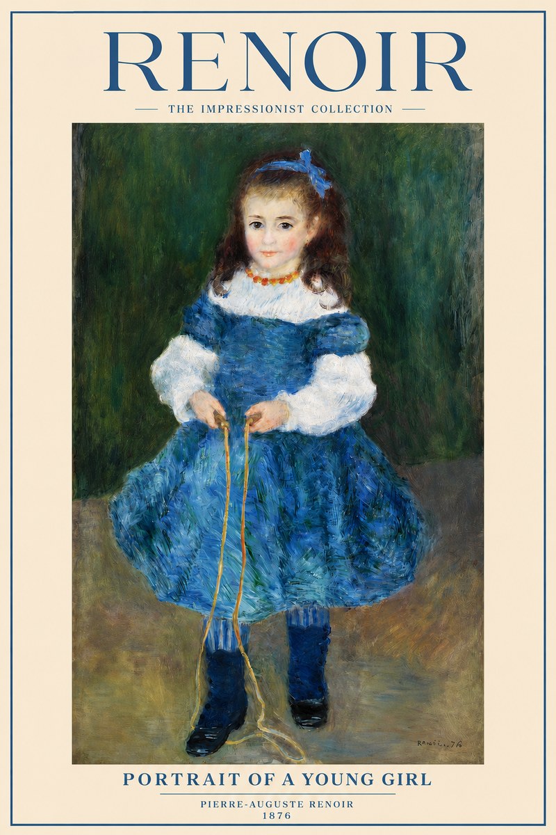 Renoir Portrait of a Young Girl III No2 - Póster