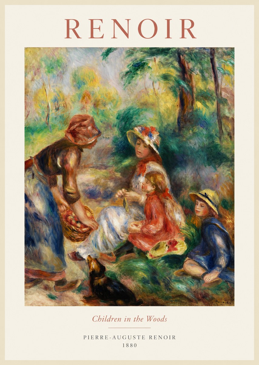 Renoir Children in the Woods No1 - Póster
