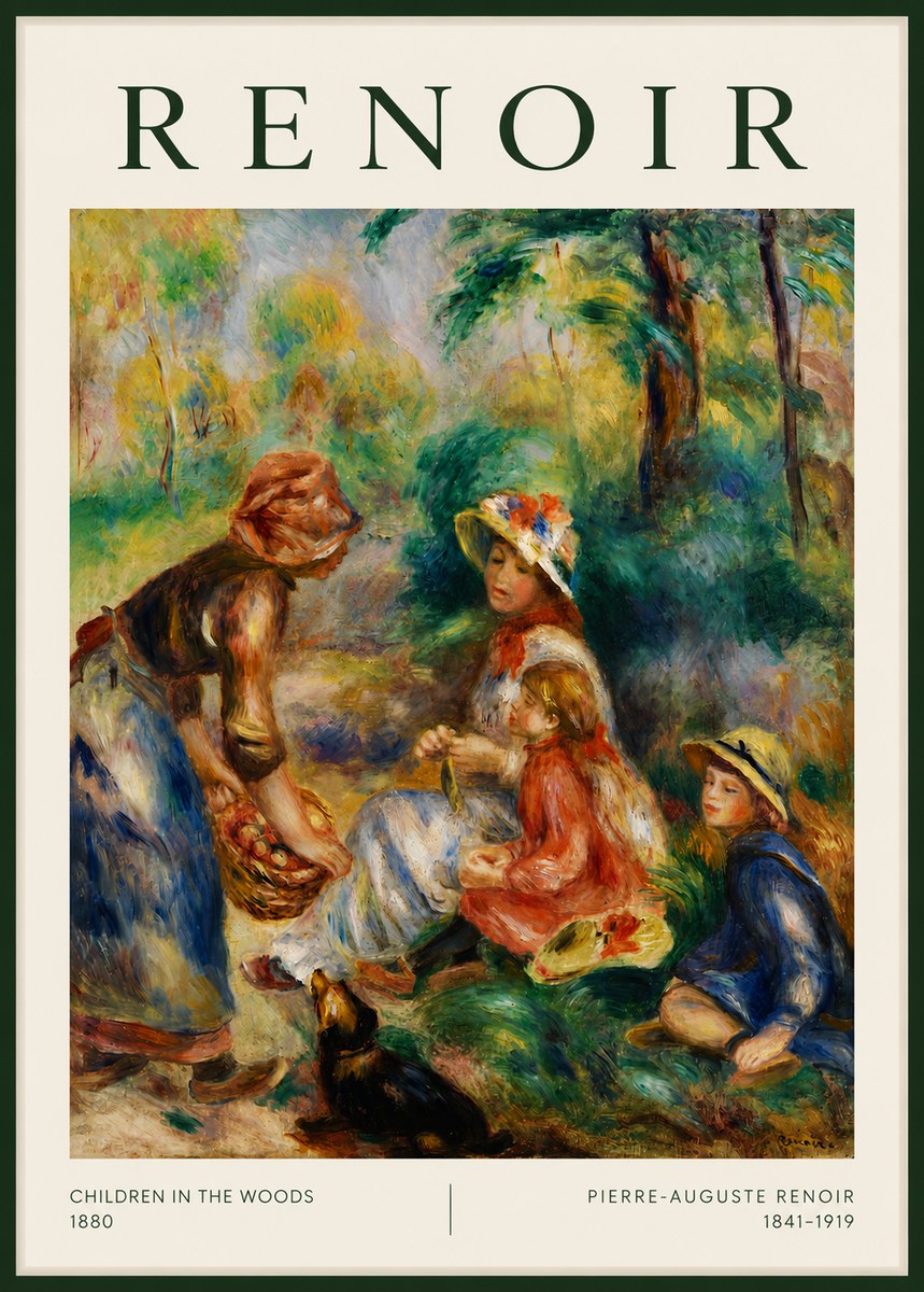 Renoir Children in the Woods No3 - Póster